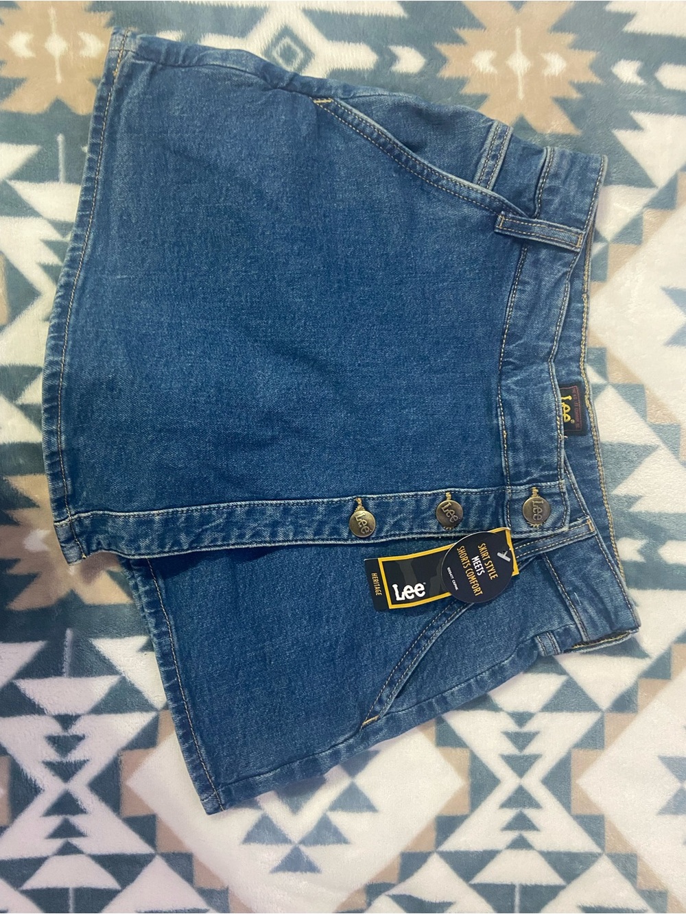 Lee Blue Denim Skirt with Heritage Tag